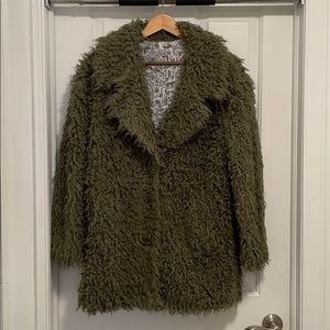 Green shaggy Coat
